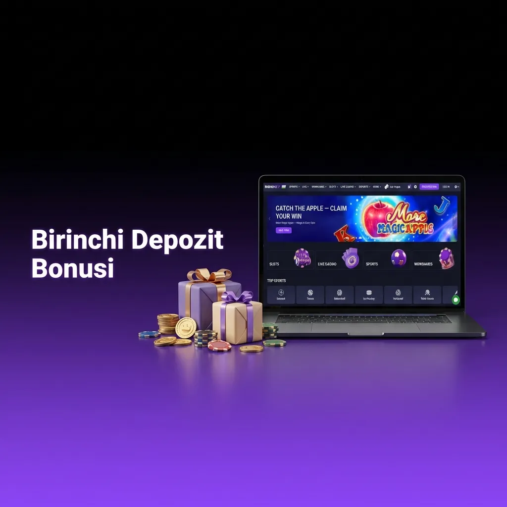 First deposit bonus offer showing casino and sports betting rewards with wagering requirements for new users