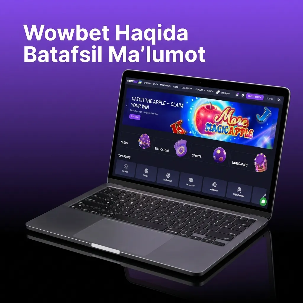Wowbet betting platform interface showing sports betting options and secure gaming features for Uzbekistan players