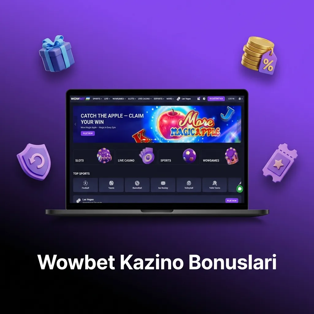 Wowbet casino bonuses including reload bonuses, free spins, cashback program, and VIP rewards for players